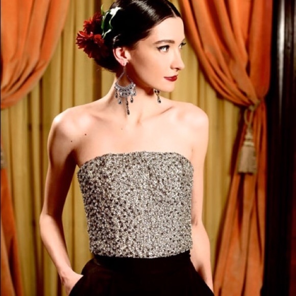 Alice + Olivia Pants - Alice + Olivia sz 8 beaded sleeveless jumpsuit